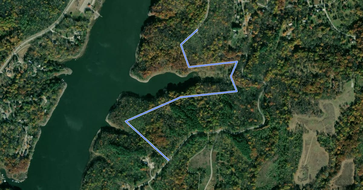 Маршрут Cedar Valley Trail на спутниковом снимке