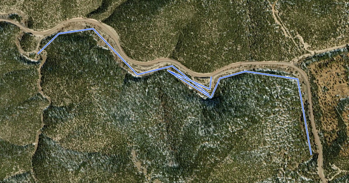 Маршрут Cedro Creek Nature Trail на спутниковом снимке