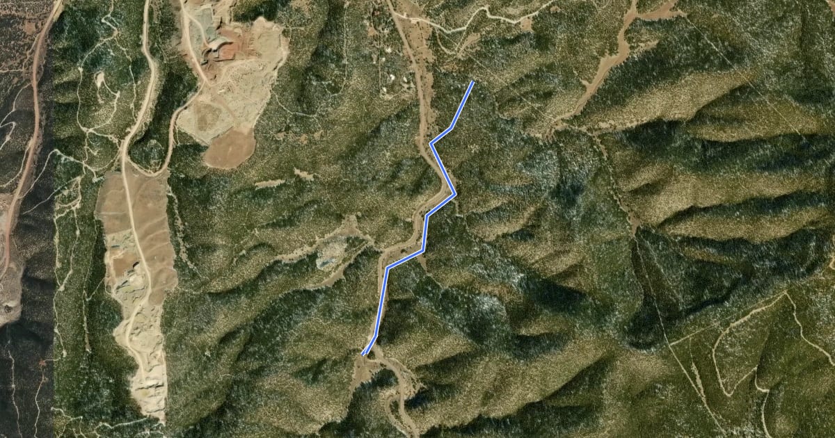 Маршрут Cedro Creek Trail на спутниковом снимке