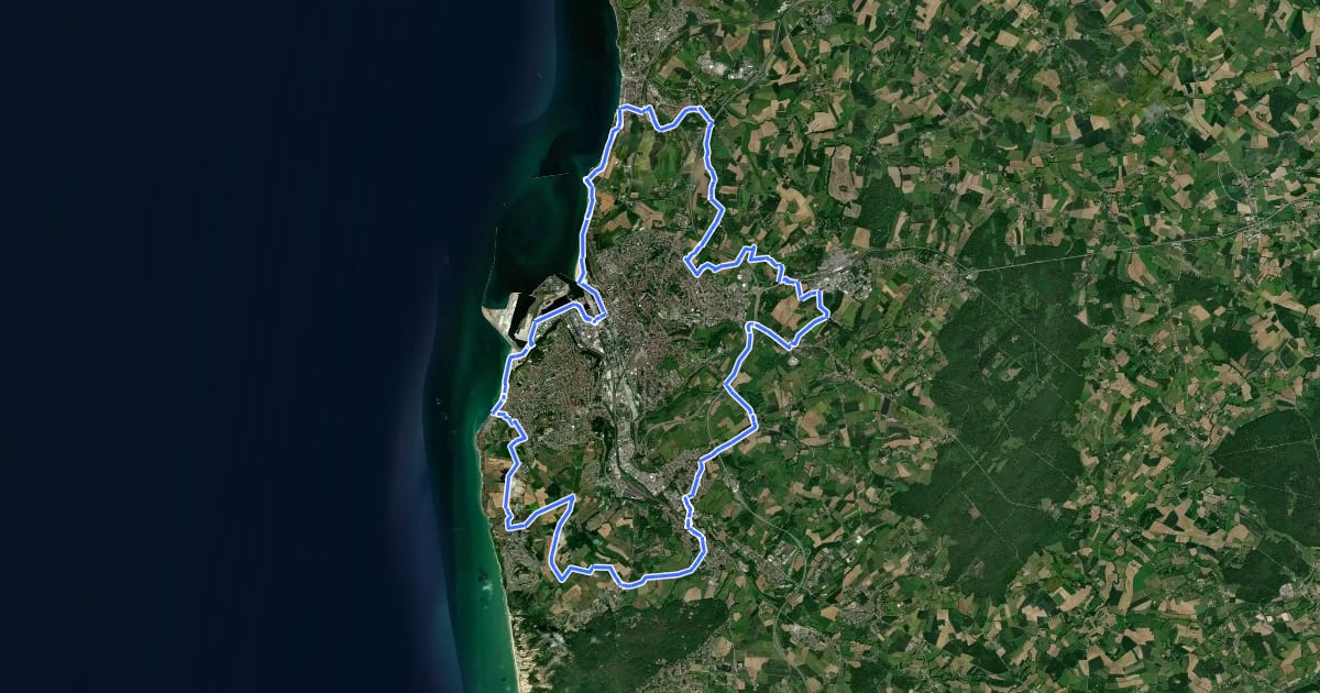 Маршрут Ceinture de Boulogne на спутниковом снимке