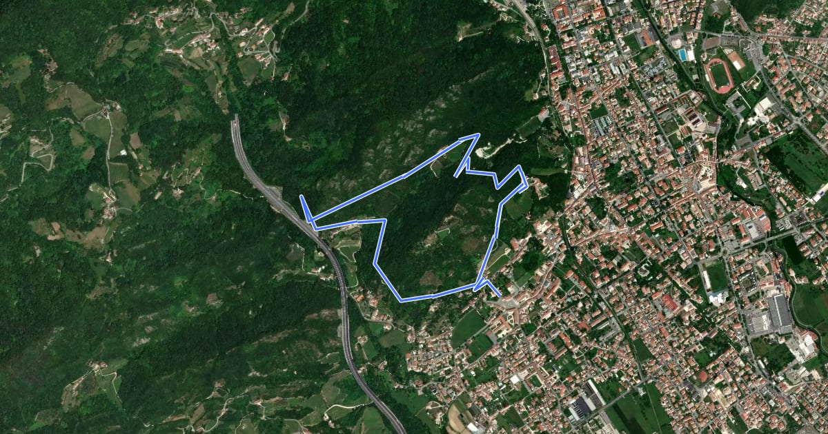 Маршрут Ceneda - San Rocco - Case Posoccon - Castello di San Martino на спутниковом снимке