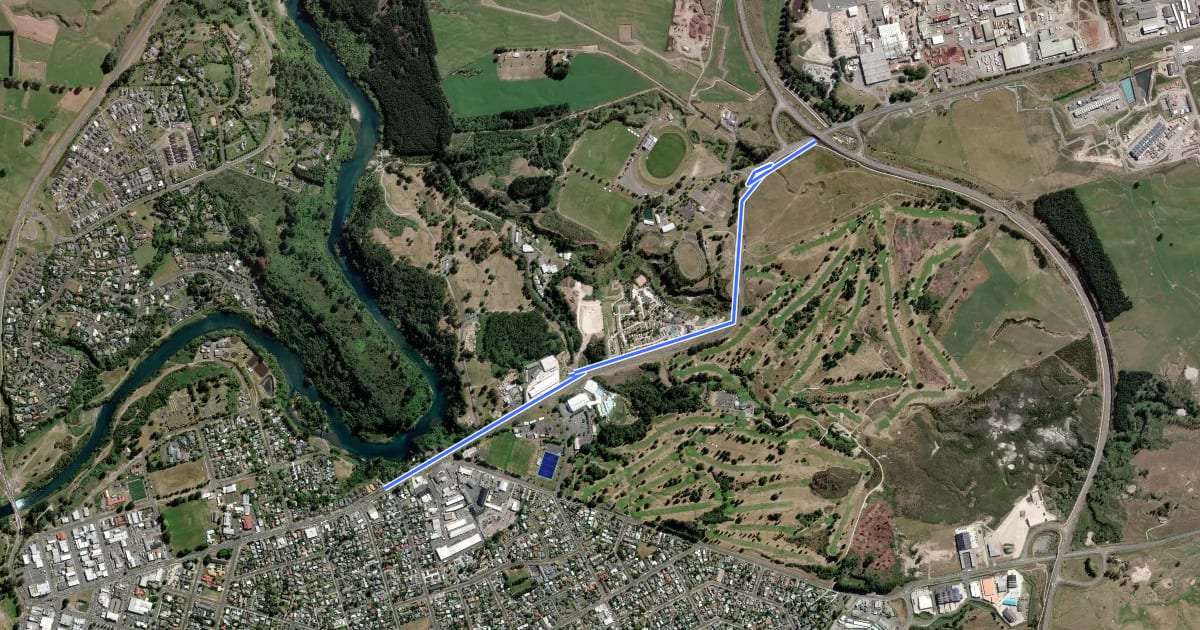 Маршрут Centennial Drive Shared Path на спутниковом снимке