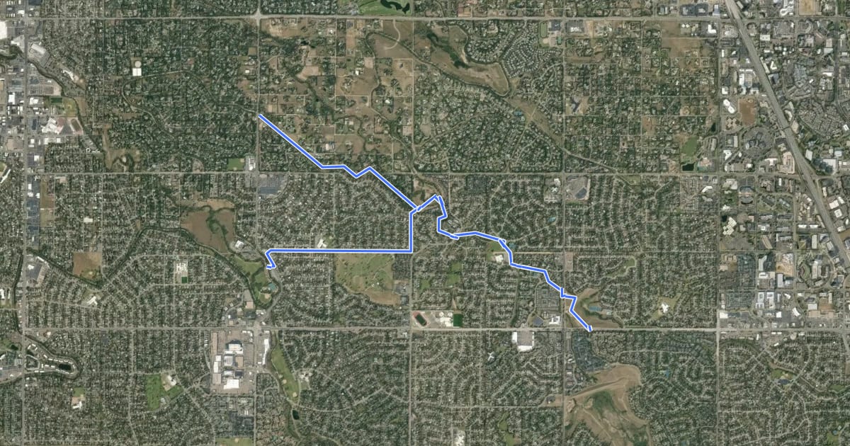Маршрут Centennial Link Trail на спутниковом снимке