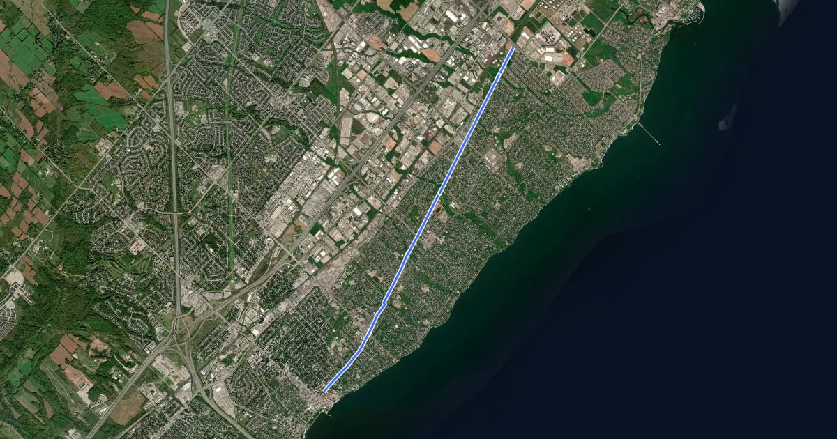 Маршрут Centennial Trail на спутниковом снимке