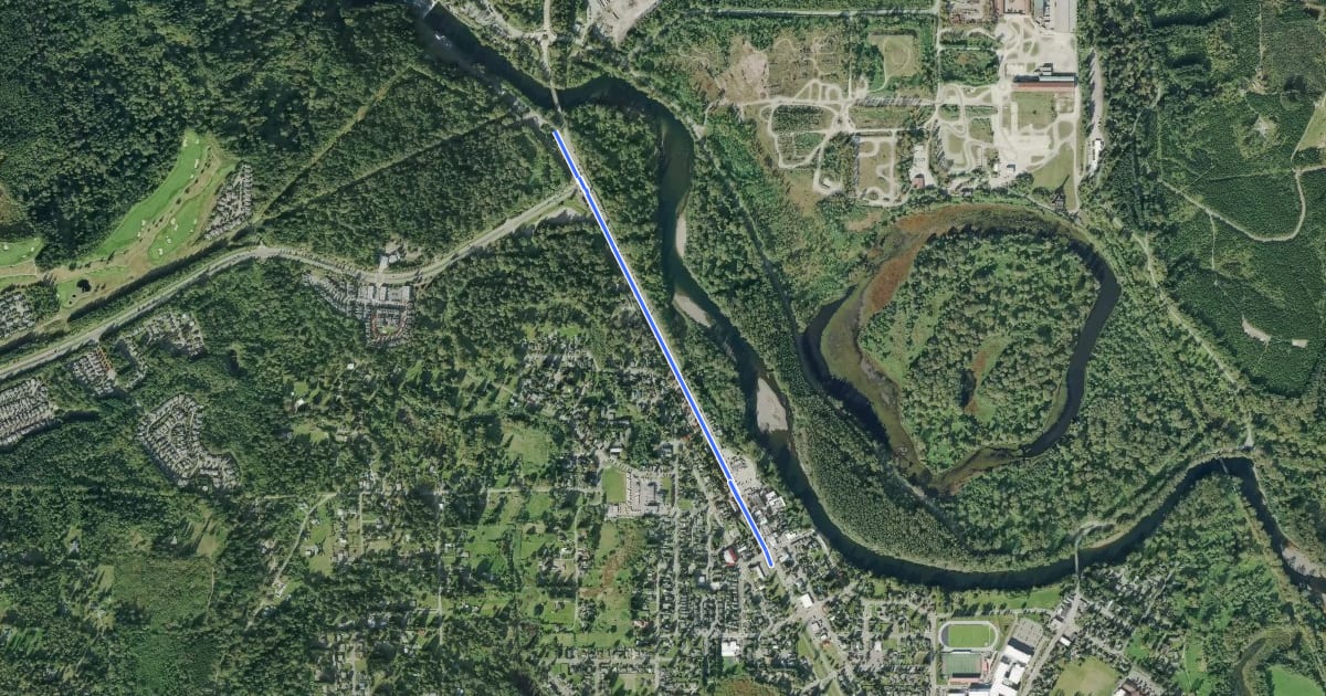 Маршрут Centennial Trail на спутниковом снимке