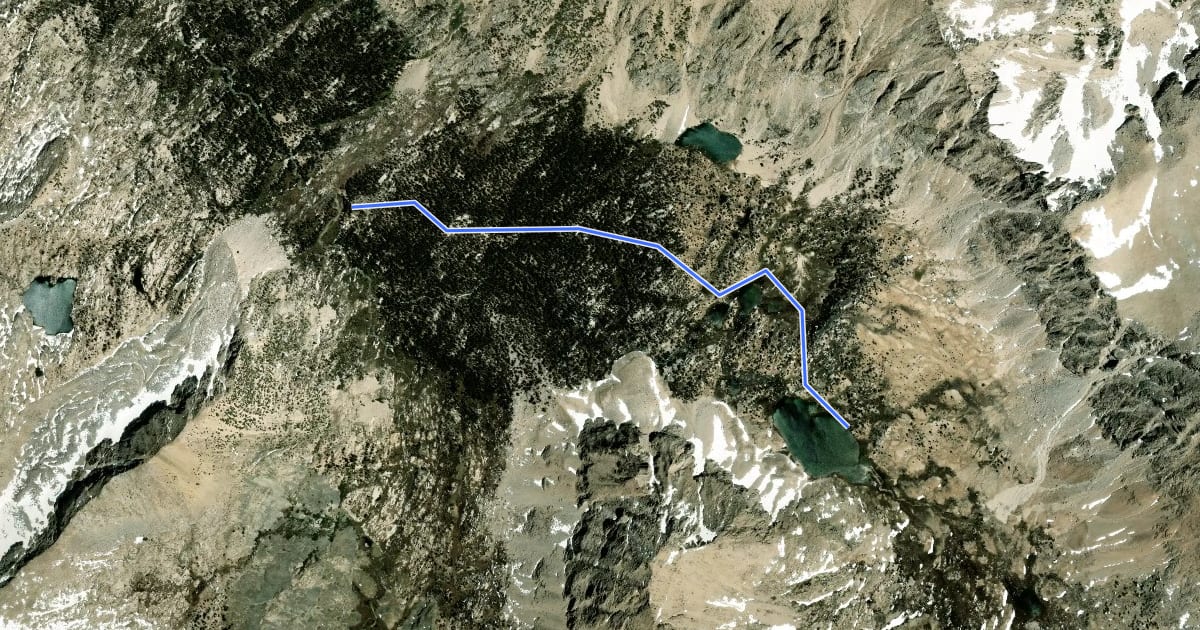 Маршрут Center Basin Trail на спутниковом снимке