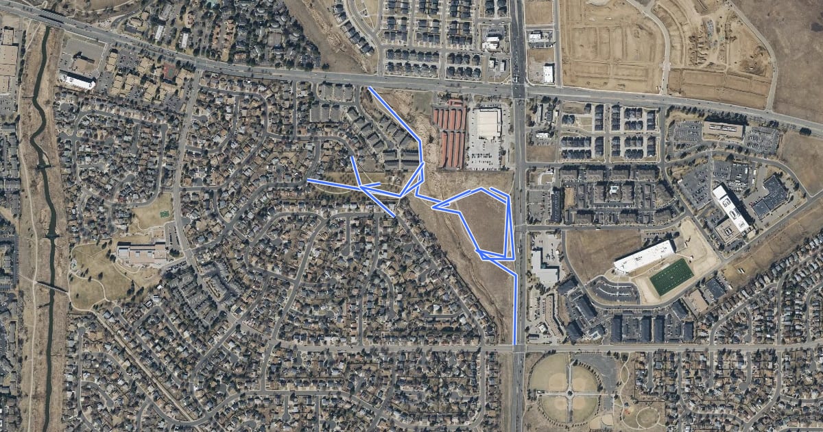 Маршрут Centerpointe Park Trail на спутниковом снимке