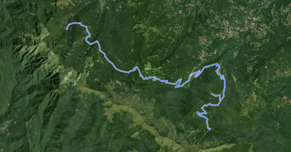 Маршрут Cento Laghi Bike на спутниковом снимке