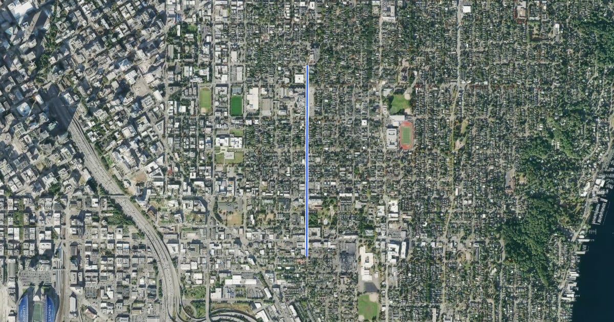 Маршрут Central Ridge Greenway на спутниковом снимке
