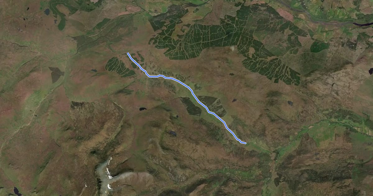 Маршрут Central Sutherland Crater Walk на спутниковом снимке