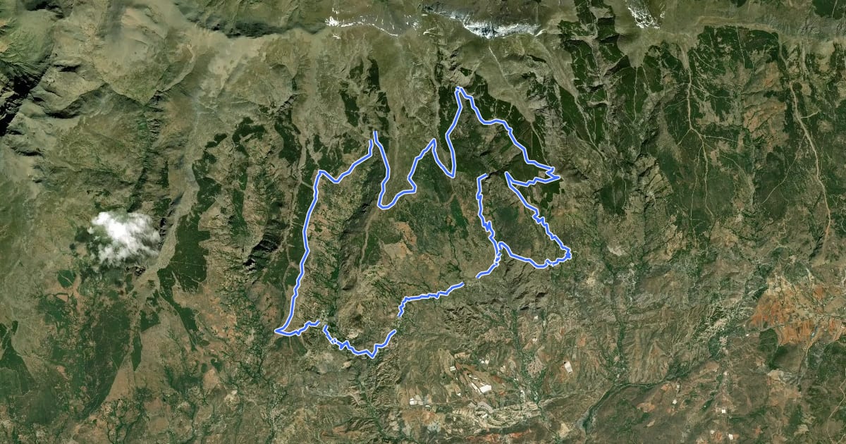 Маршрут Centro BTT Nevada - Nº 1 Tierras del Oeste на спутниковом снимке