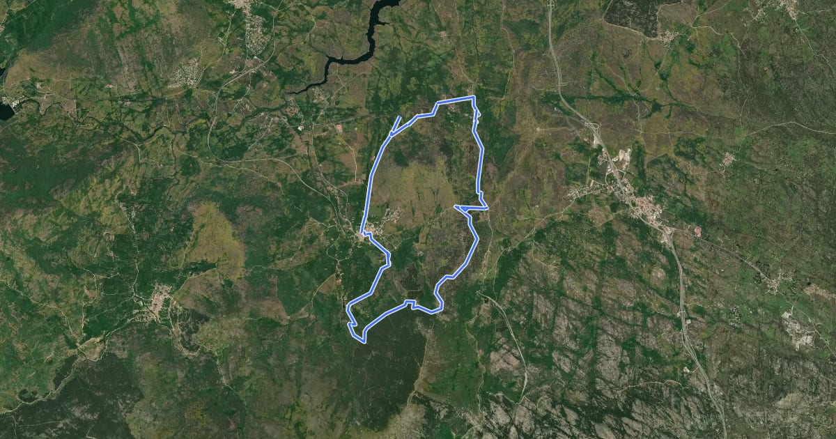 Маршрут Centro BTT "Valle del Lozoya" - Ruta 1 на спутниковом снимке
