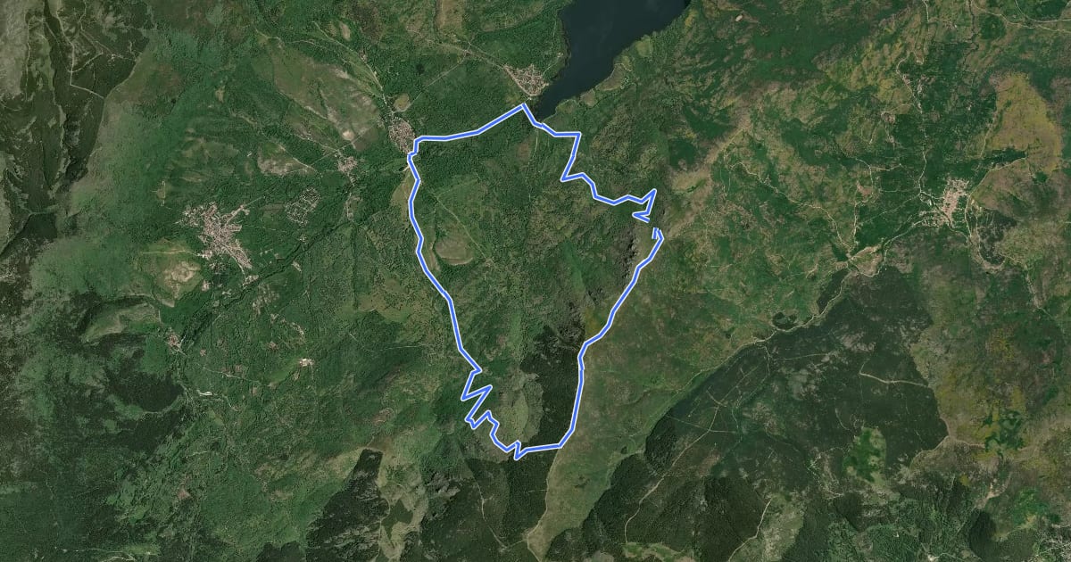 Маршрут Centro BTT «Valle del Lozoya»- Ruta 4 на спутниковом снимке