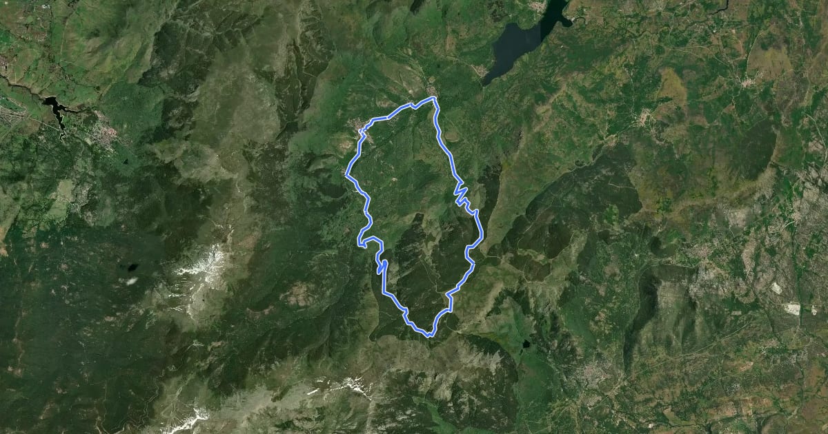 Маршрут Centro BTT "Valle del Lozoya" - Ruta 5 на спутниковом снимке
