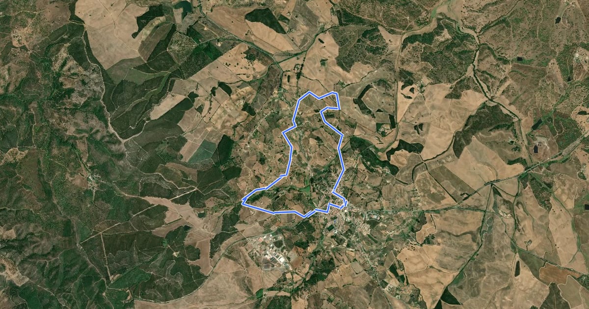 Маршрут Cercal do Alentejo на спутниковом снимке