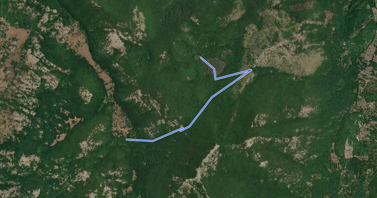 Маршрут Cerretello-Valle Piana на спутниковом снимке