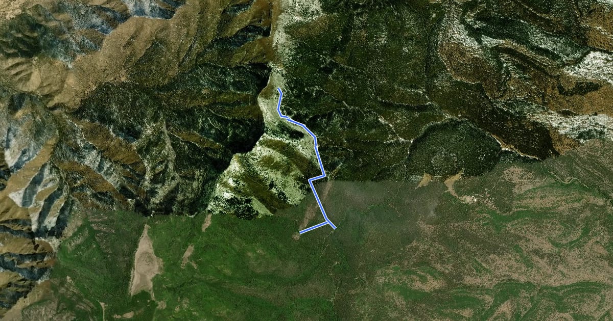 Маршрут Cerro Blanco Trail на спутниковом снимке