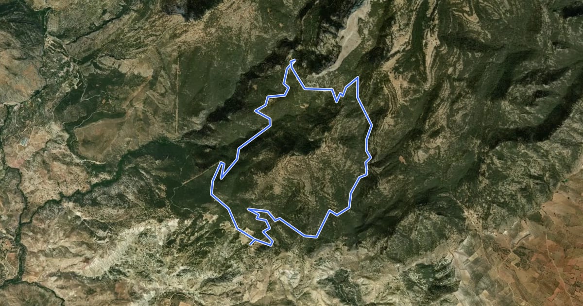 Маршрут Cerro de Hinojares на спутниковом снимке