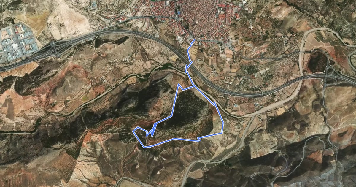 Маршрут Cerro del Castellón на спутниковом снимке