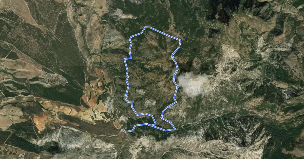 Маршрут Cerro Huenes на спутниковом снимке