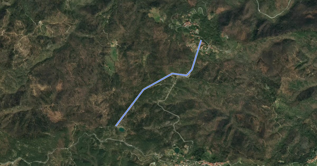 Маршрут Cerro – Monte Gruzze - Bivio 630 на спутниковом снимке