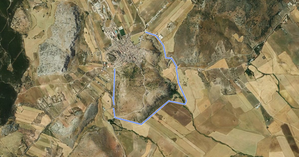 Маршрут Cerro Sábora на спутниковом снимке