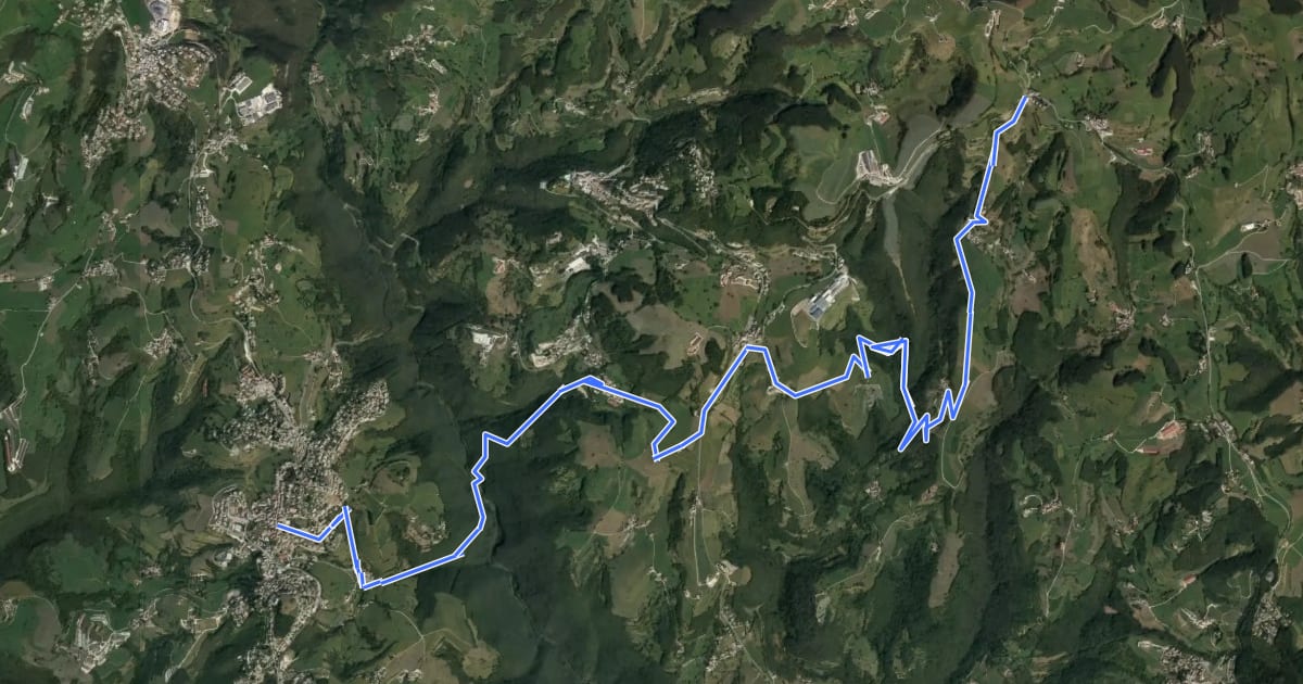 Маршрут Cerro Veronese - Bettola di Velo на спутниковом снимке