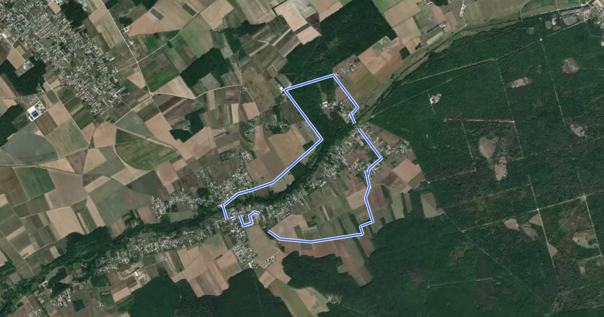 Маршрут Château de Saumery на спутниковом снимке