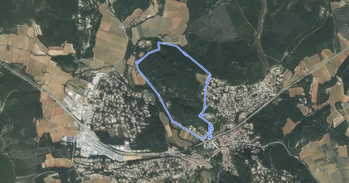 Маршрут Château des Pontevès на спутниковом снимке