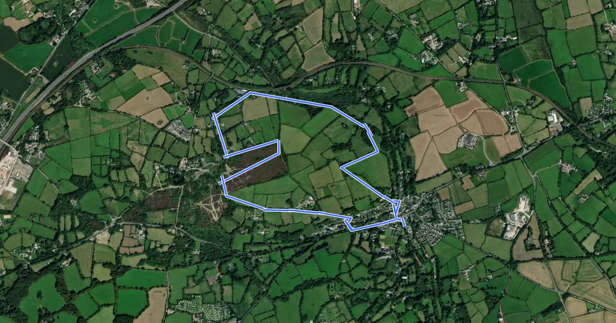 Маршрут Chacewater Trail 1 - The Main Settlement Loop на спутниковом снимке