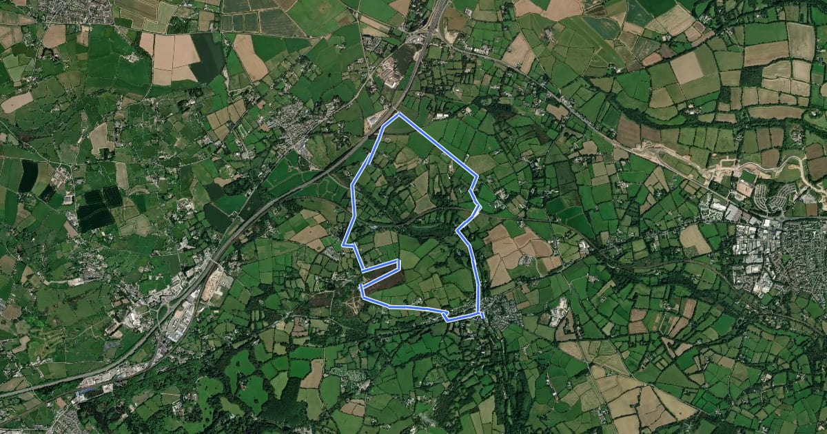 Маршрут Chacewater Trail 2 - The Agriculture, Conservation & Heritage Loop на спутниковом снимке