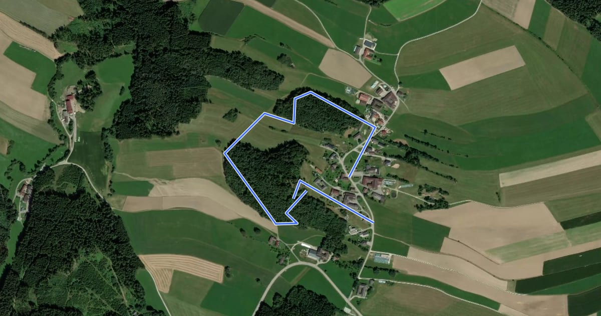 Маршрут Chakra Wanderweg на спутниковом снимке