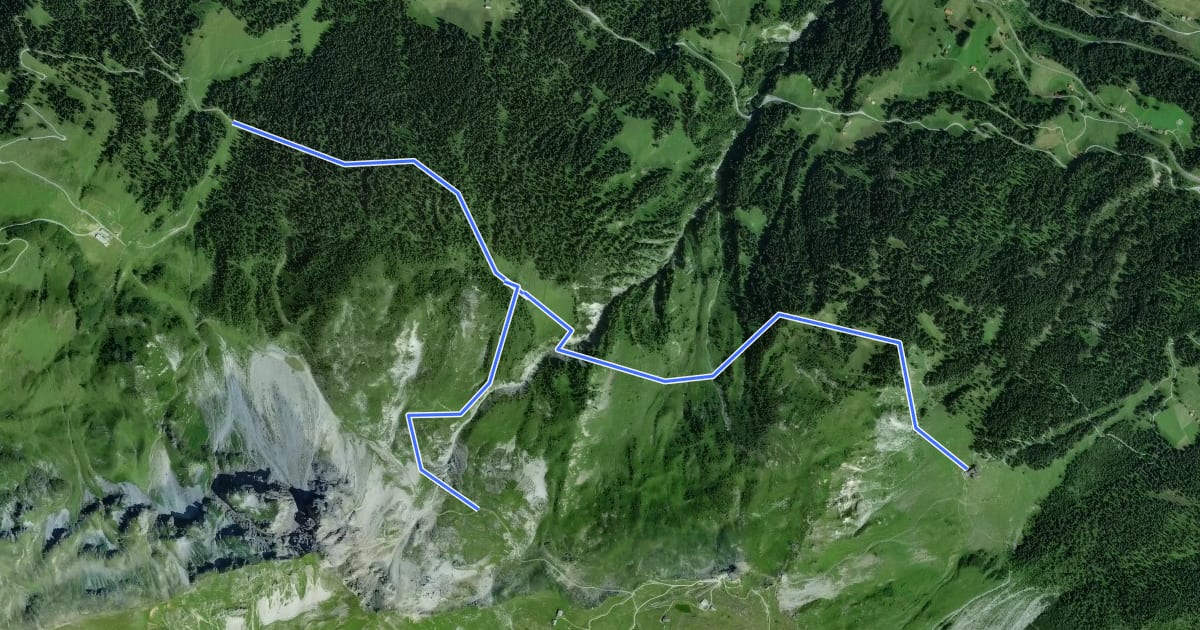 Маршрут Chalbersäss Trail на спутниковом снимке