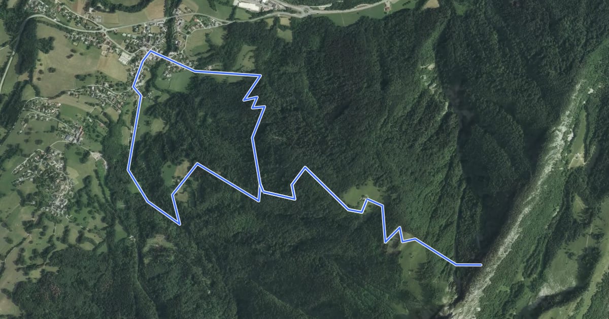 Маршрут Chalet Rochette на спутниковом снимке