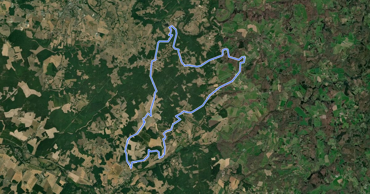 Маршрут Chambon Station Circuit n°10 VTT на спутниковом снимке