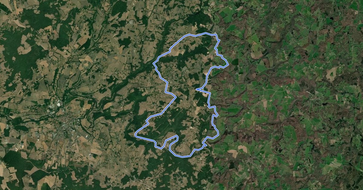 Маршрут Chambon Station Circuit n°11 VTT на спутниковом снимке