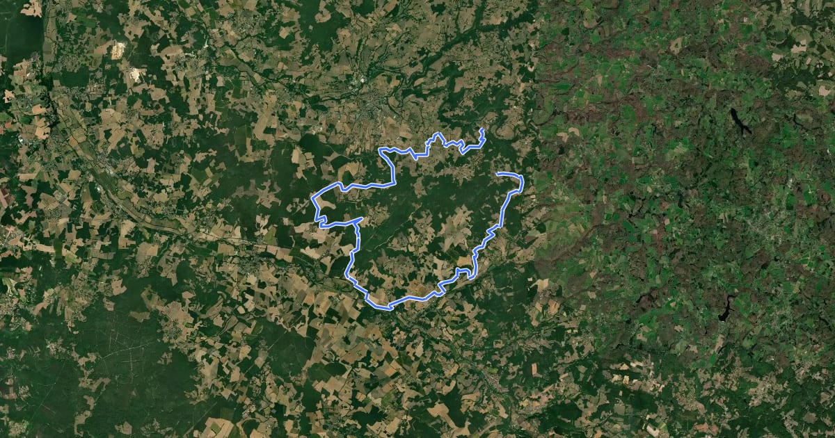 Маршрут Chambon Station Circuit n°13 VTT на спутниковом снимке