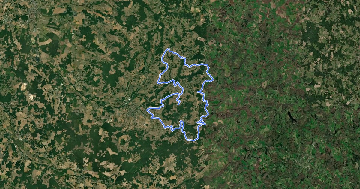 Маршрут Chambon Station Circuit n°14 VTT на спутниковом снимке