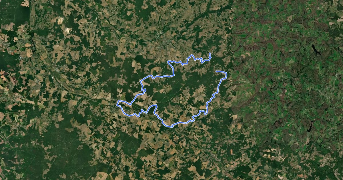 Маршрут Chambon Station Circuit n°15 VTT на спутниковом снимке