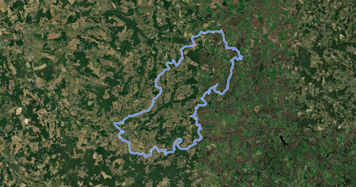 Маршрут Chambon Station Circuit n°16 VTT на спутниковом снимке