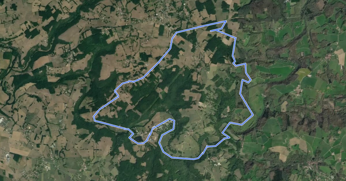Маршрут Chambon Station Circuit n°5 VTT на спутниковом снимке
