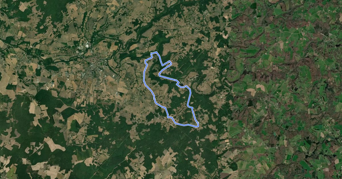 Маршрут Chambon Station Circuit n°6 VTT на спутниковом снимке