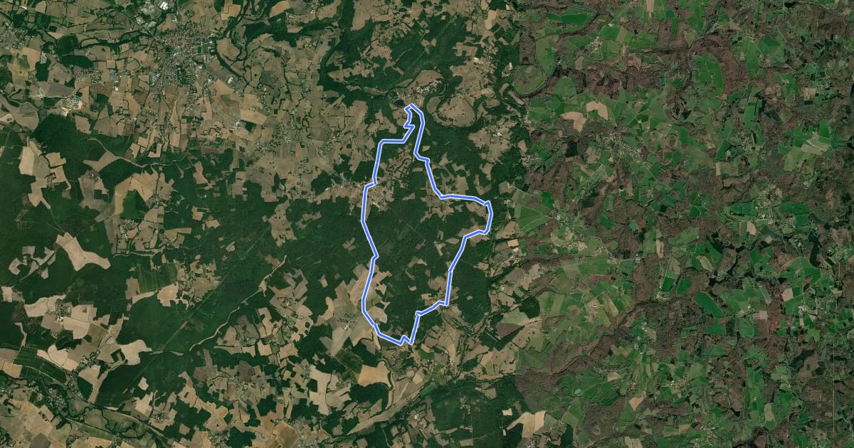 Маршрут Chambon Station Circuit n°7 VTT на спутниковом снимке
