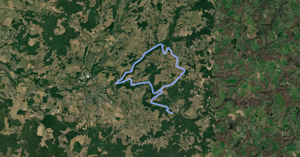 Маршрут Chambon Station Circuit n°8 VTT на спутниковом снимке
