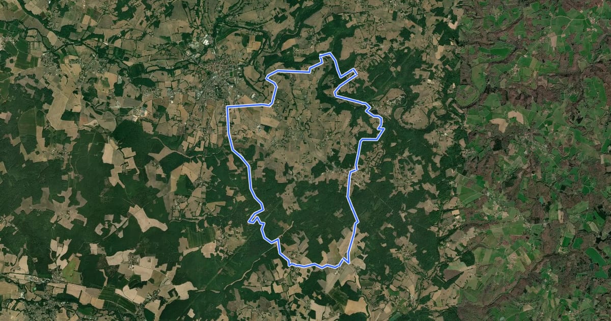 Маршрут Chambon Station Circuit n°9 VTT на спутниковом снимке