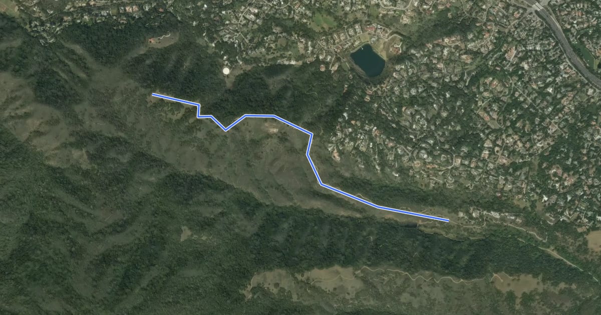Маршрут Chamise Trail на спутниковом снимке