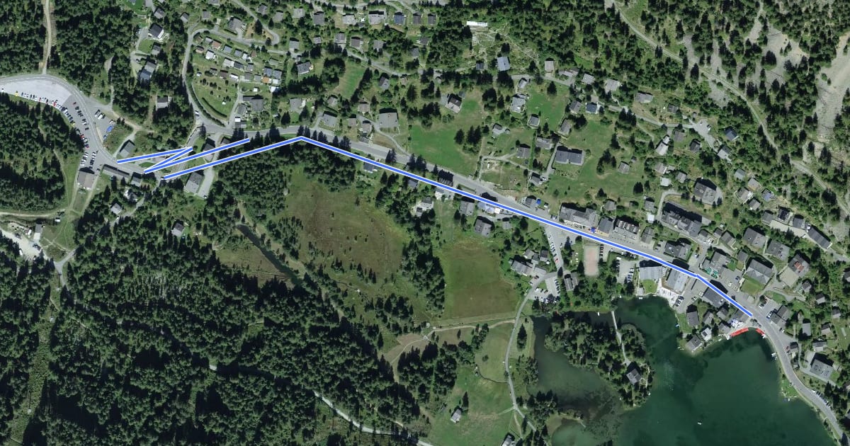 Маршрут Champex-Lac > Champex на спутниковом снимке