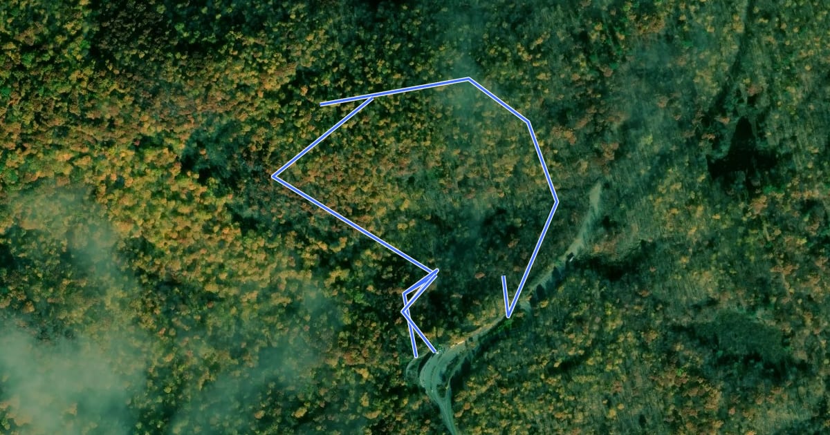 Маршрут Champlain Trail на спутниковом снимке