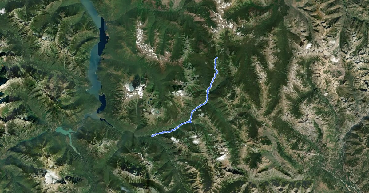 Маршрут Chancellor/Canyon Creek Trail на спутниковом снимке