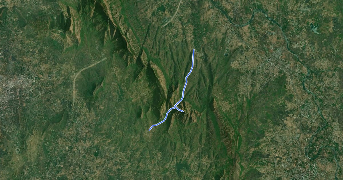 Маршрут Chanderi Fort на спутниковом снимке